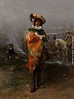 Cesare-Auguste Detti A Gentleman in a Cloak painting